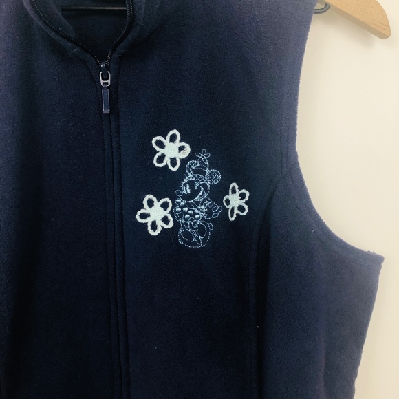 [Disney World] Blue Minnie Mouse Fleece Vest - Picture 3 of 7